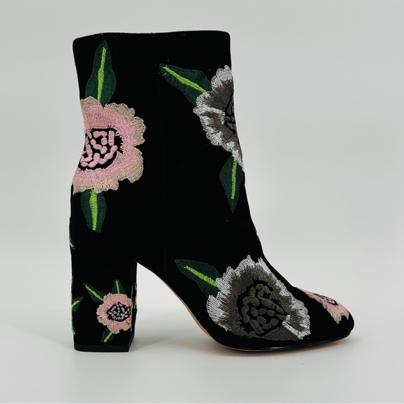 Rebecca Minkoff Bryce Embroidered Floral‎ Suede Boots Size 7 - Picture 14 of 14